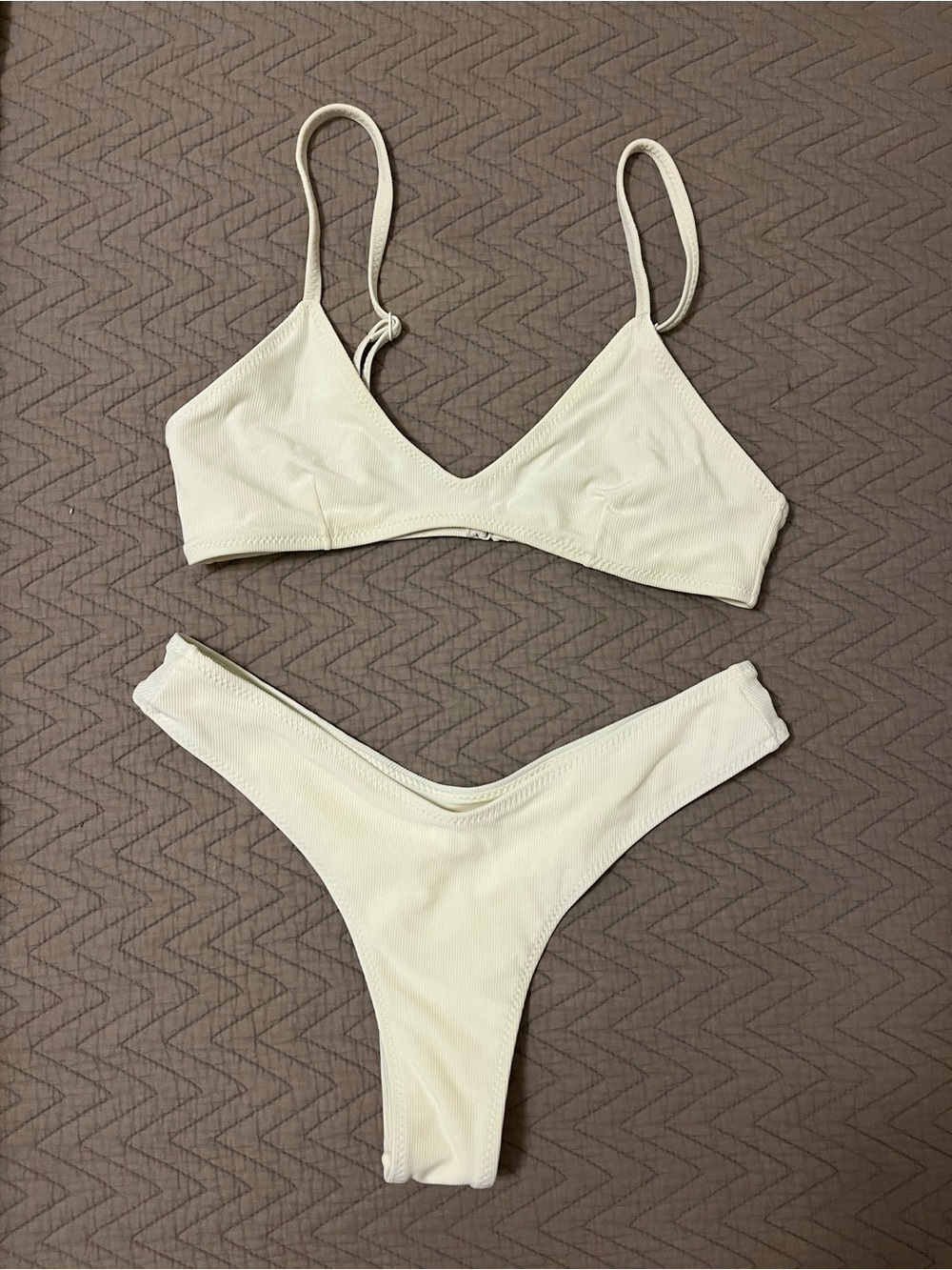 Oneone Ivory Ribbed Bikini